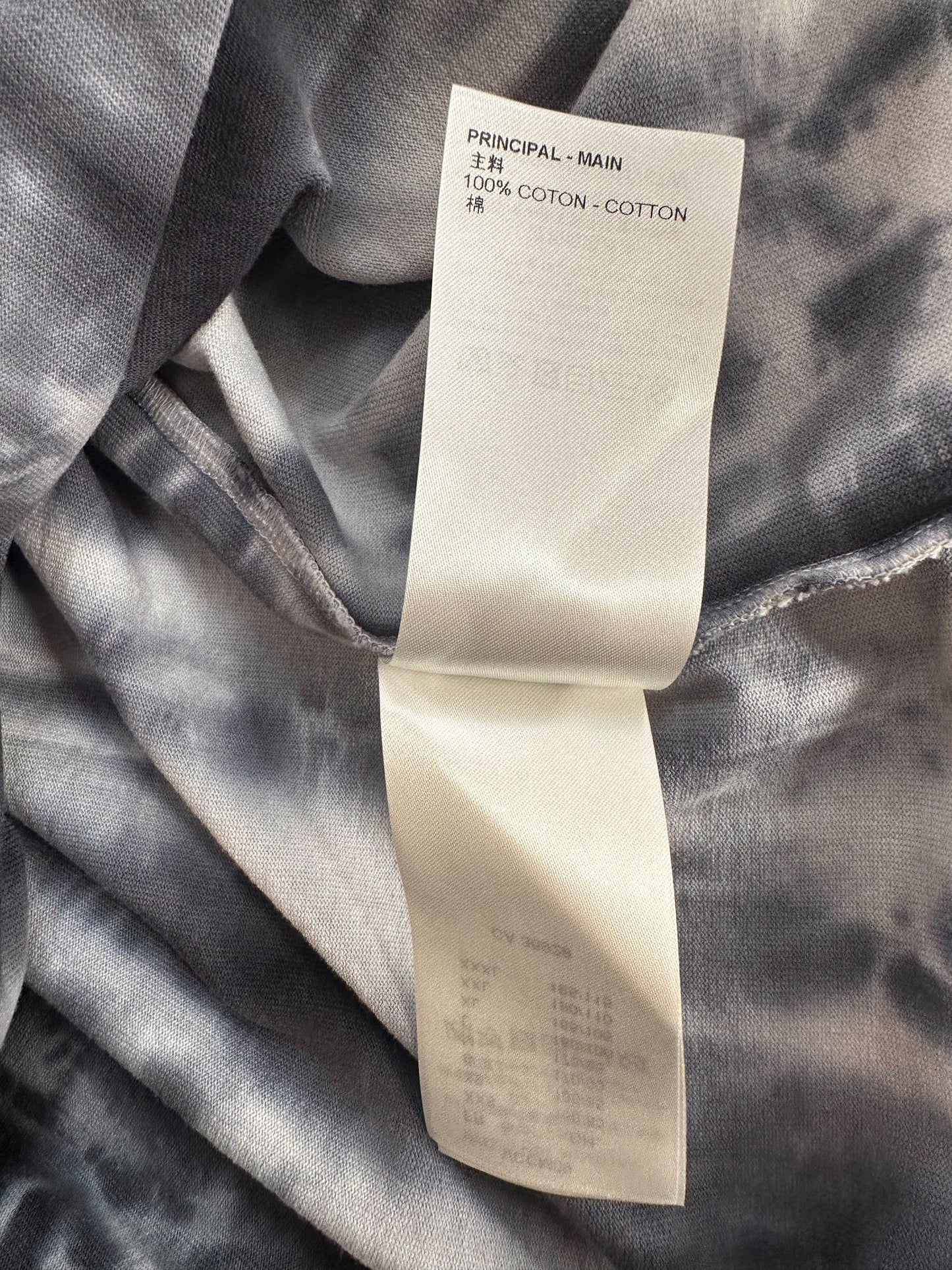 Louis Vuitton Grey Tie-Dye Graffiti Logo T-Shirt