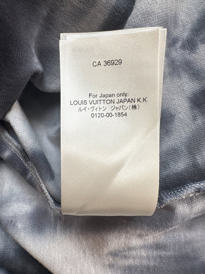 Louis Vuitton Grey Tie-Dye Graffiti Logo T-Shirt