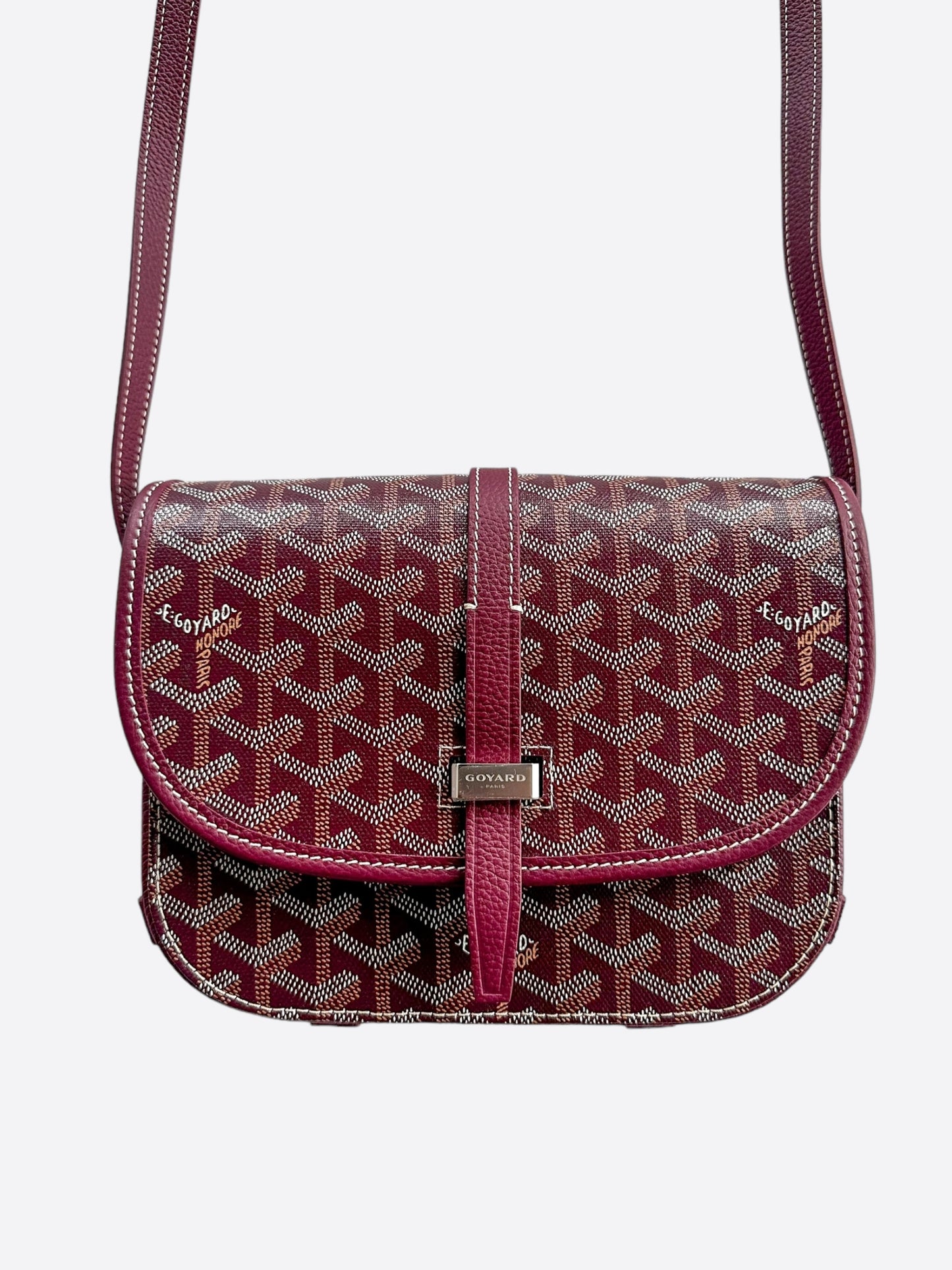 Goyard Burgundy Belvedere Messenger Bag