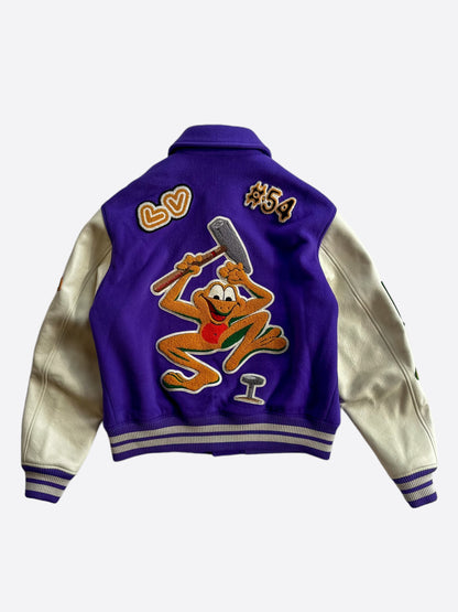 Louis Vuitton Purple & White Frog Varsity Jacket