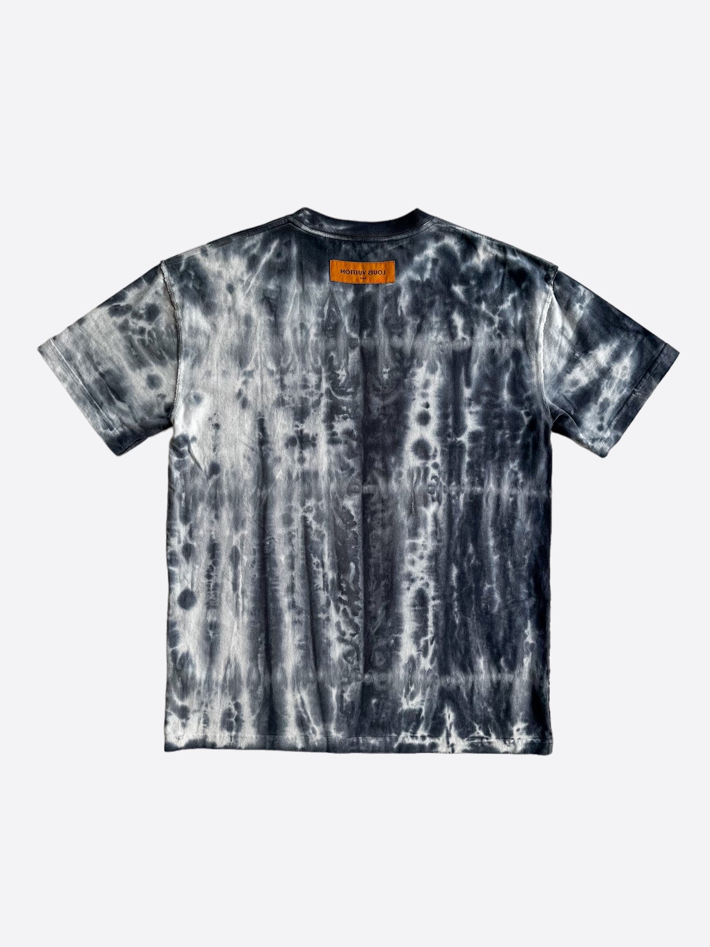 Louis Vuitton Grey Tie-Dye Graffiti Logo T-Shirt