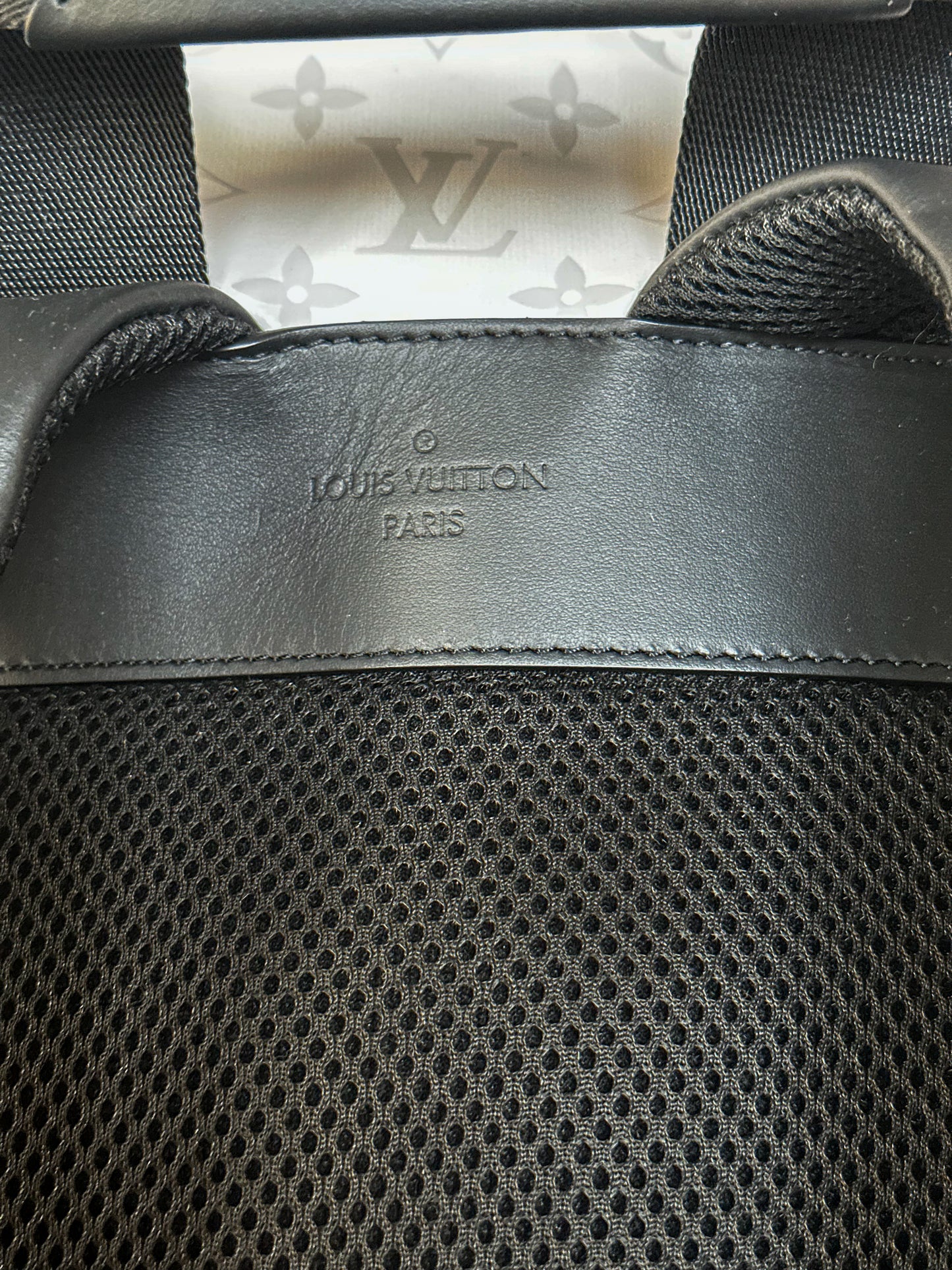 Louis Vuitton White & Black Monogram Mountain Backpack