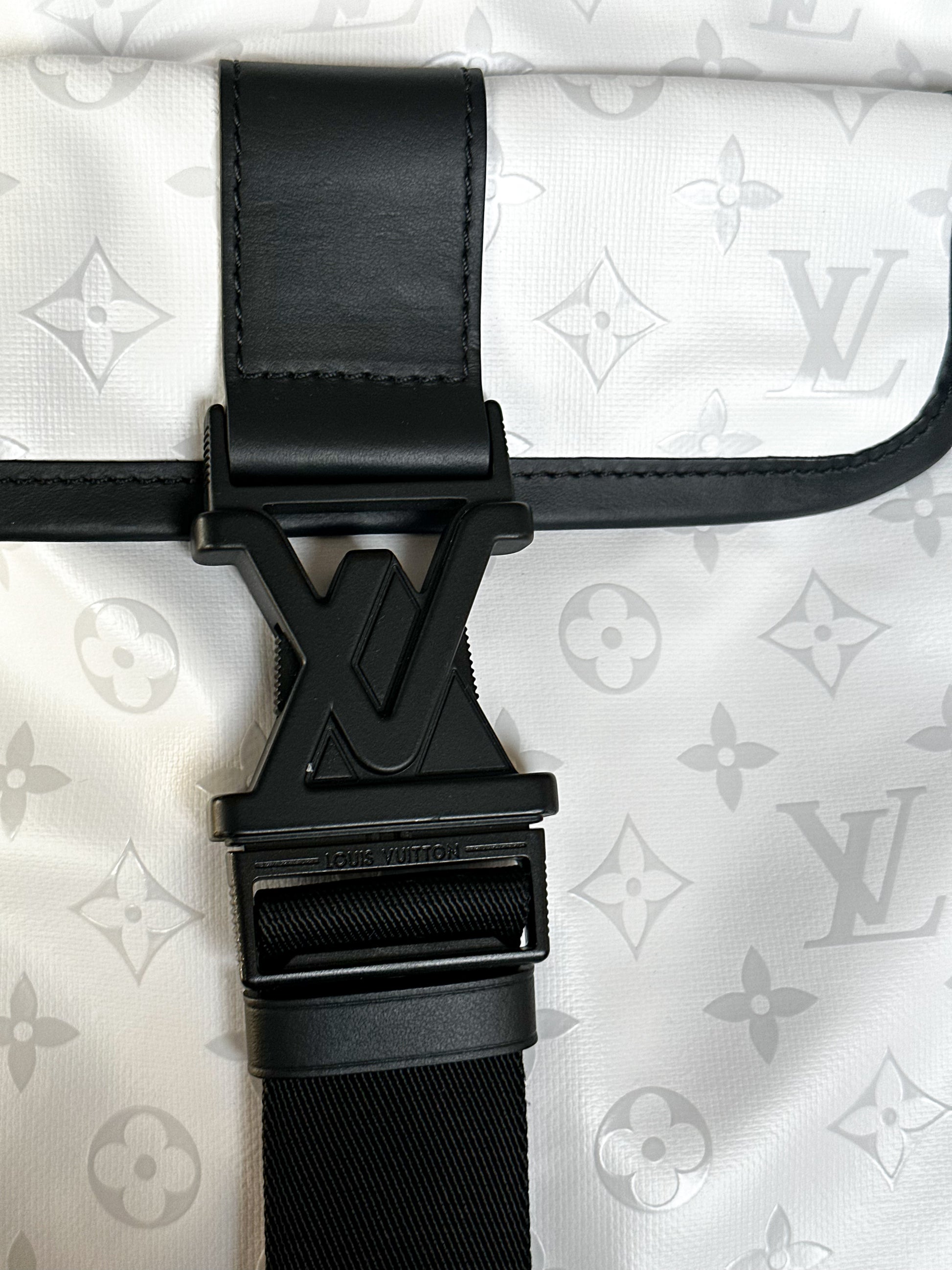 black and white louis vuitton backpack Louis Vuitton White & Black Monogram Mountain Backpack – Savonches