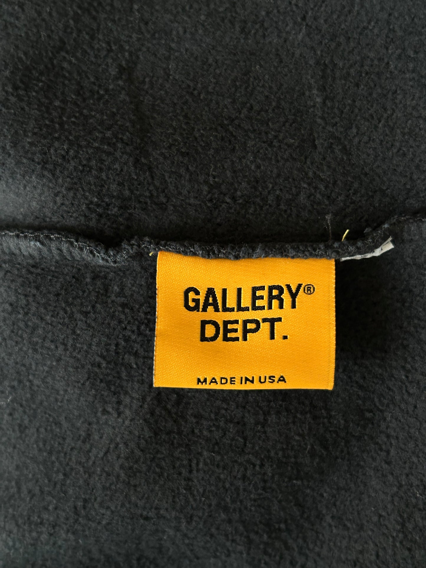 Gallery Dept Vintage Black Boxing Logo Zip Up Hoodie
