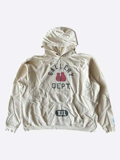 Gallery Dept Cream Boxing Gloves Logo Hoodie