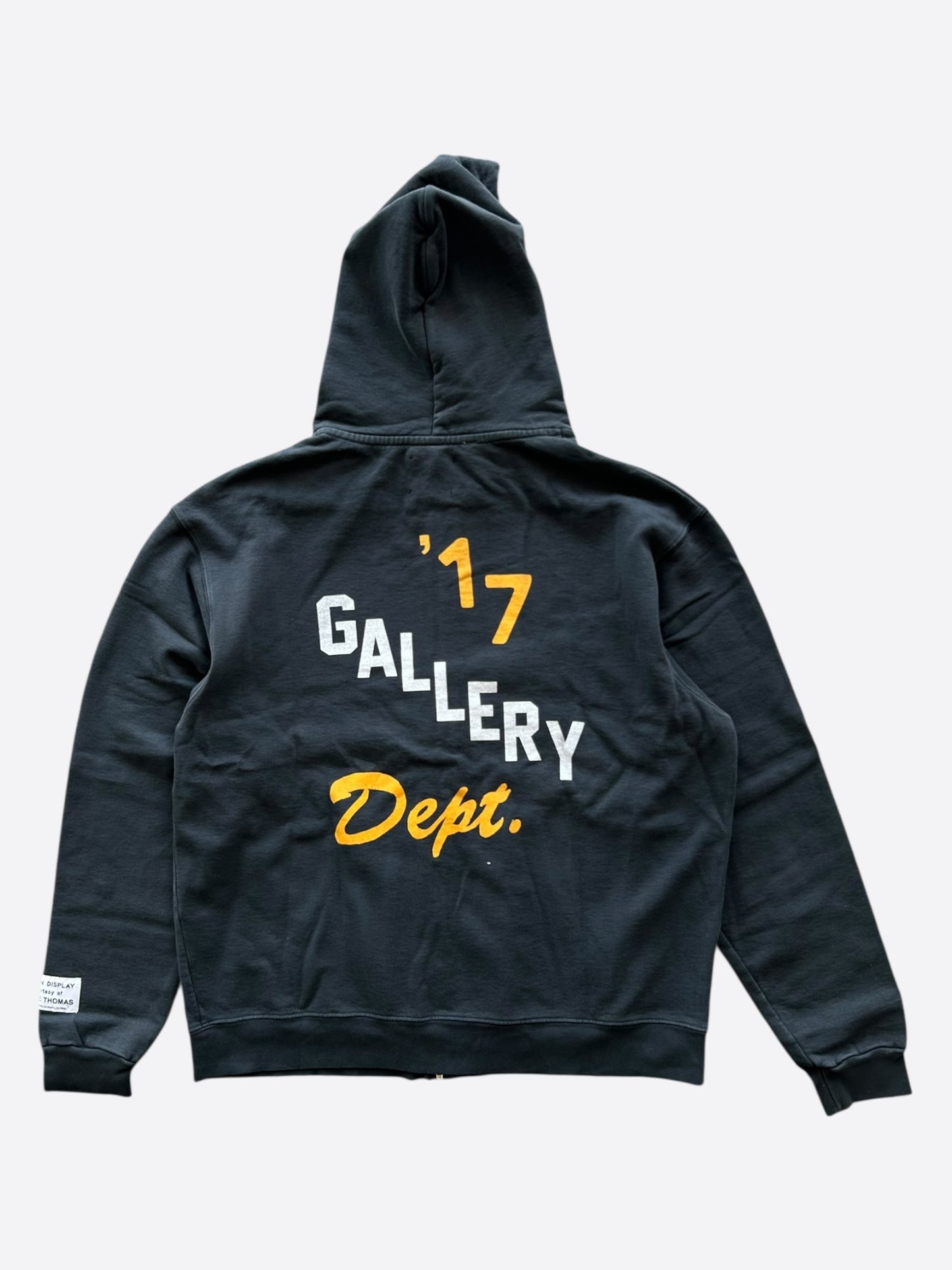 Gallery Dept Vintage Black Boxing Logo Zip Up Hoodie