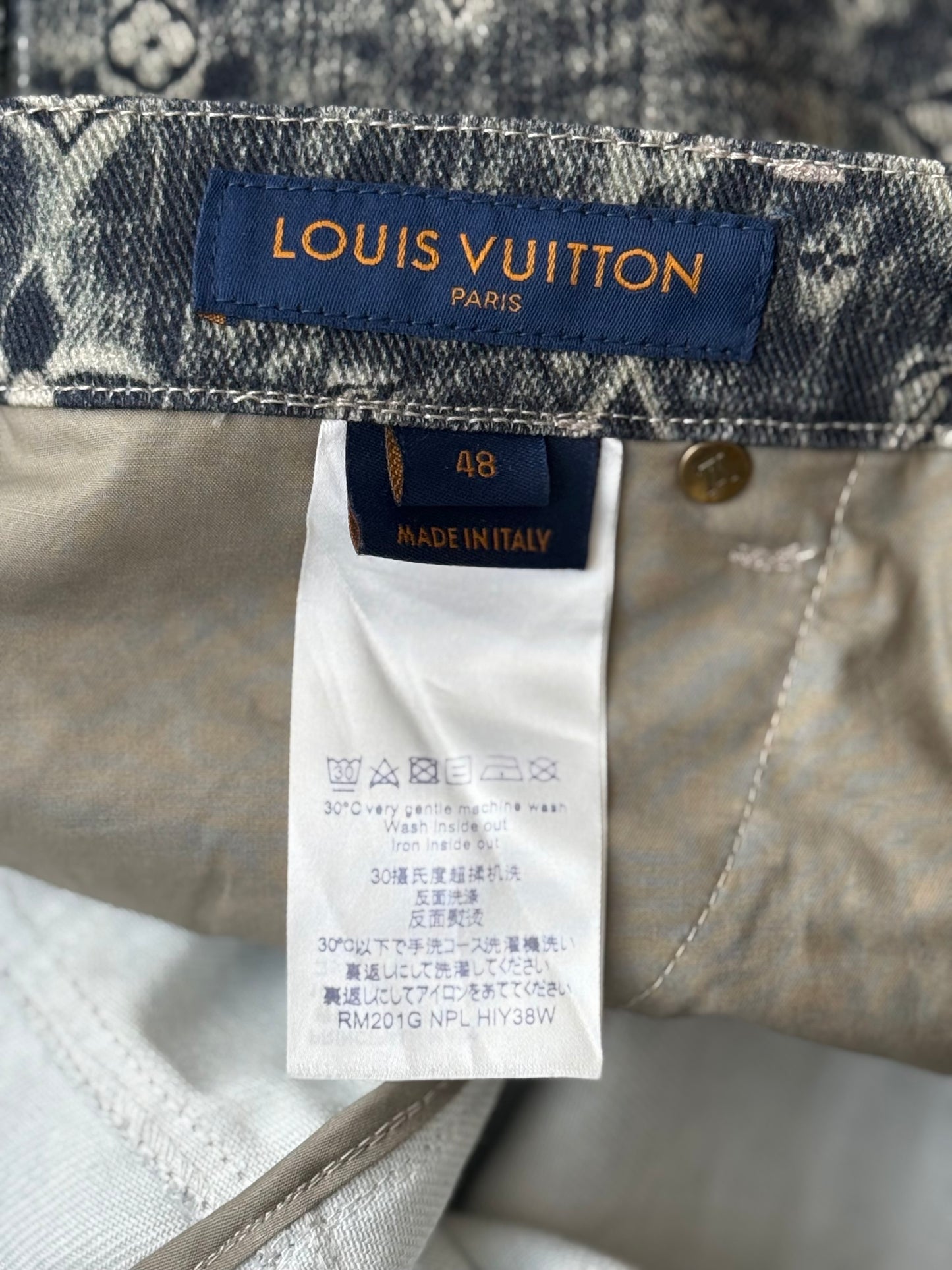 Louis Vuitton Dark Blue Star Monogram Cargo Pants
