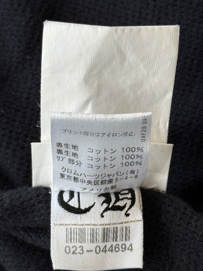 Chrome Hearts Black & White Script Logo Thermal Zip Up Hoodie