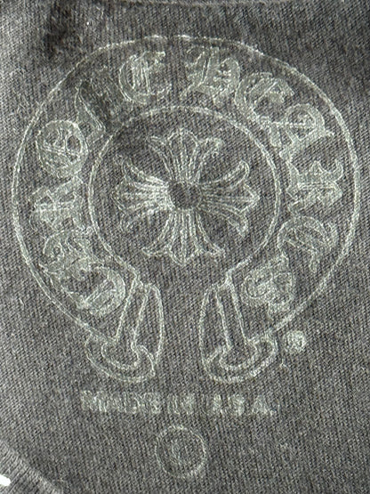 Chrome Hearts Black & White Neck Logo Longsleeve T-Shirt