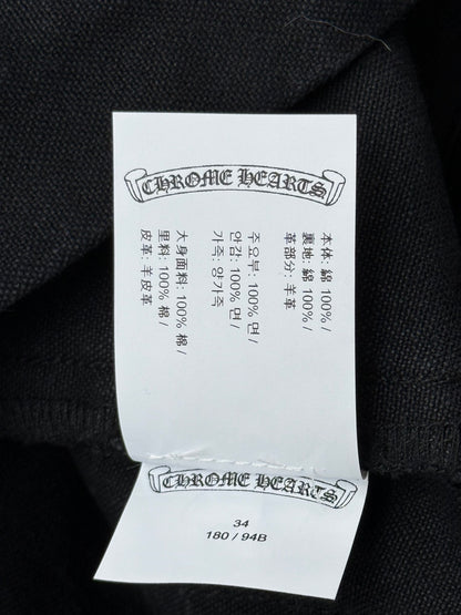 Chrome Hearts Black Cross Patch Carpenter Pants