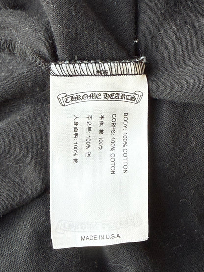 Chrome Hearts Black & White Neck Logo Longsleeve T-Shirt