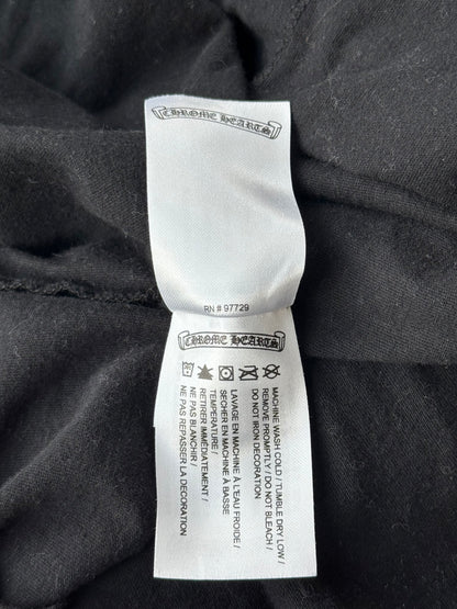 Chrome Hearts Black & White Neck Logo Longsleeve T-Shirt