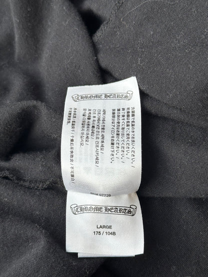 Chrome Hearts Black & White Neck Logo Longsleeve T-Shirt