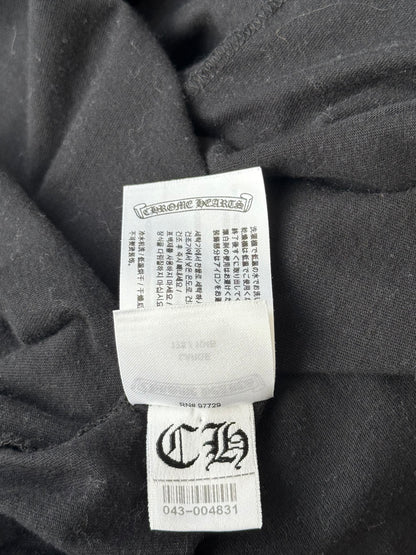 Chrome Hearts Black & White Neck Logo Longsleeve T-Shirt