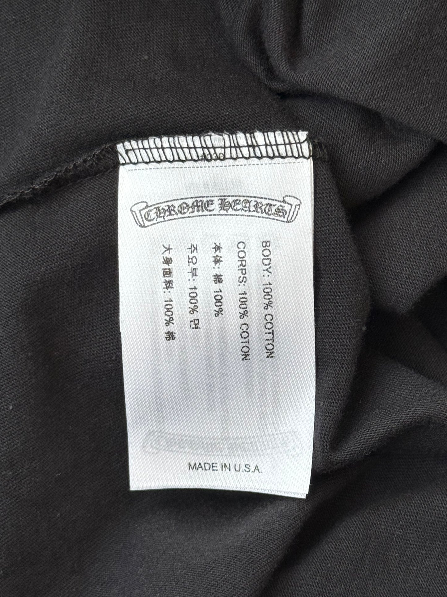 Chrome Hearts Black & Olive Neck Logo T-Shirt