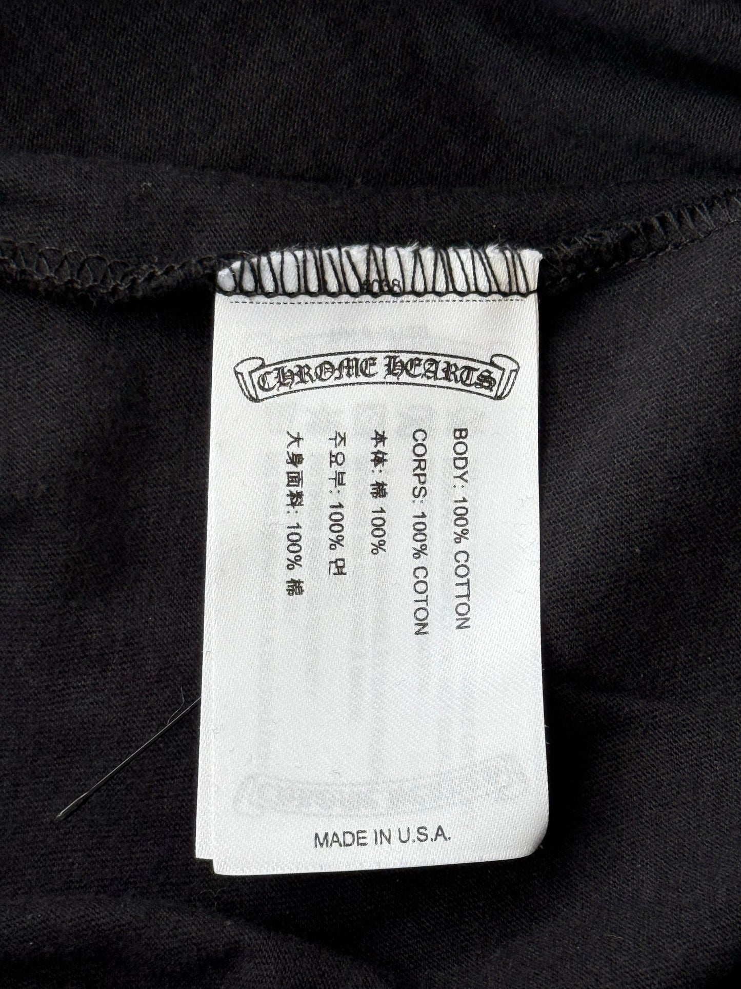 Chrome Hearts Black & Yellow Horseshoe Longsleeve T-Shirt