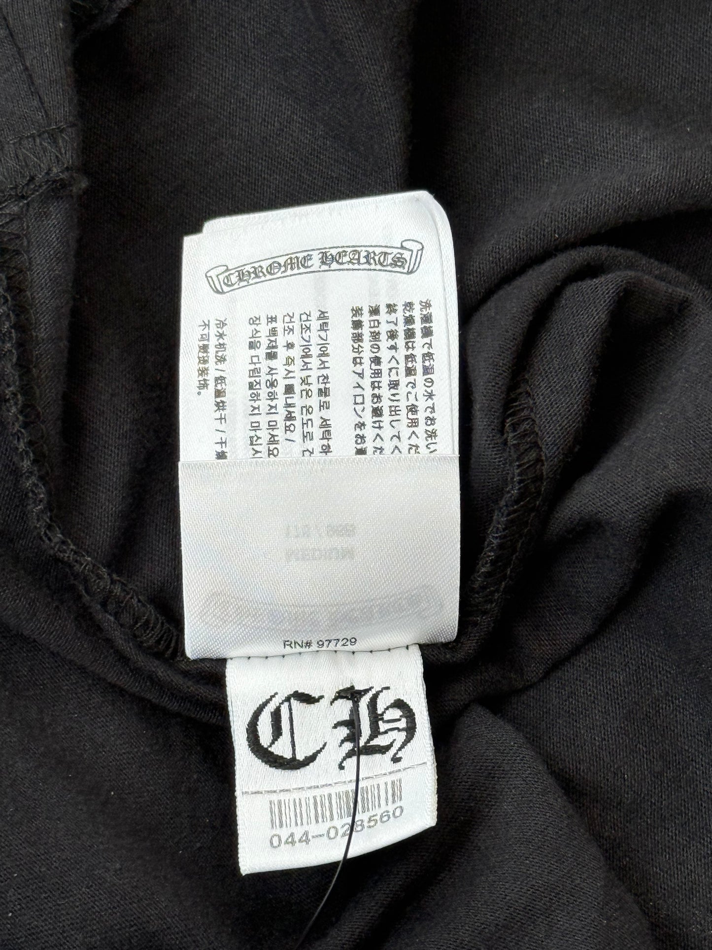 Chrome Hearts Black & Yellow Horseshoe Longsleeve T-Shirt