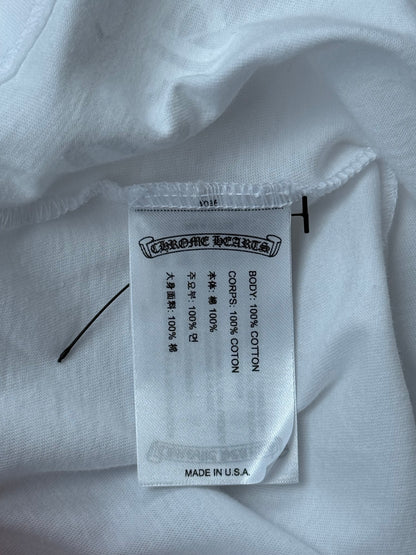 Chrome Hearts White & Black Las Vegas Horseshoe Logo T-Shirt