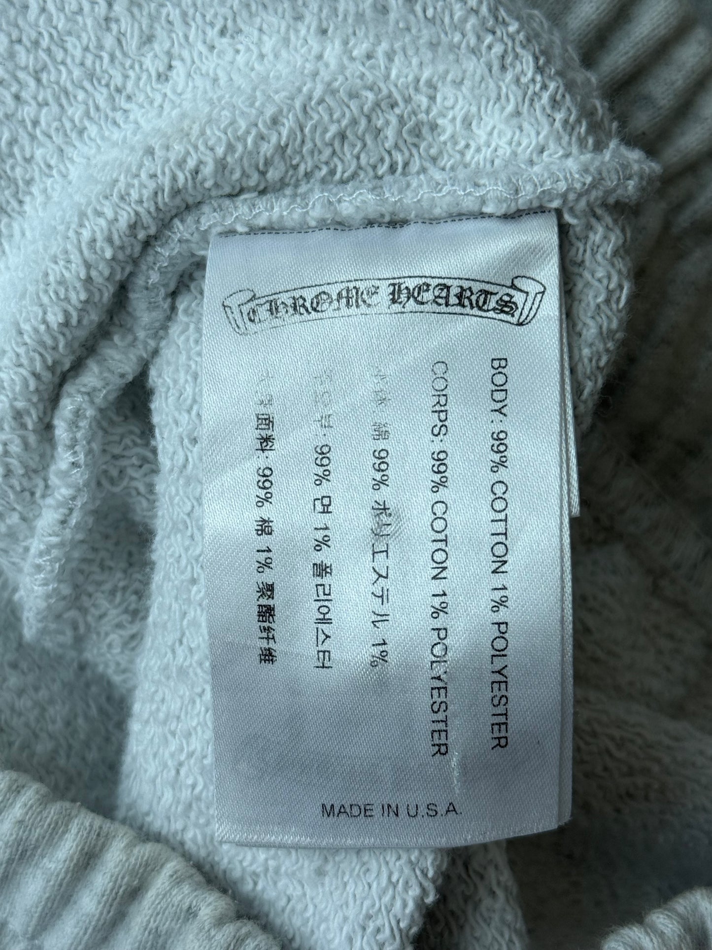 Chrome Hearts Matty Boy Grey Stay Fast Sweatpants