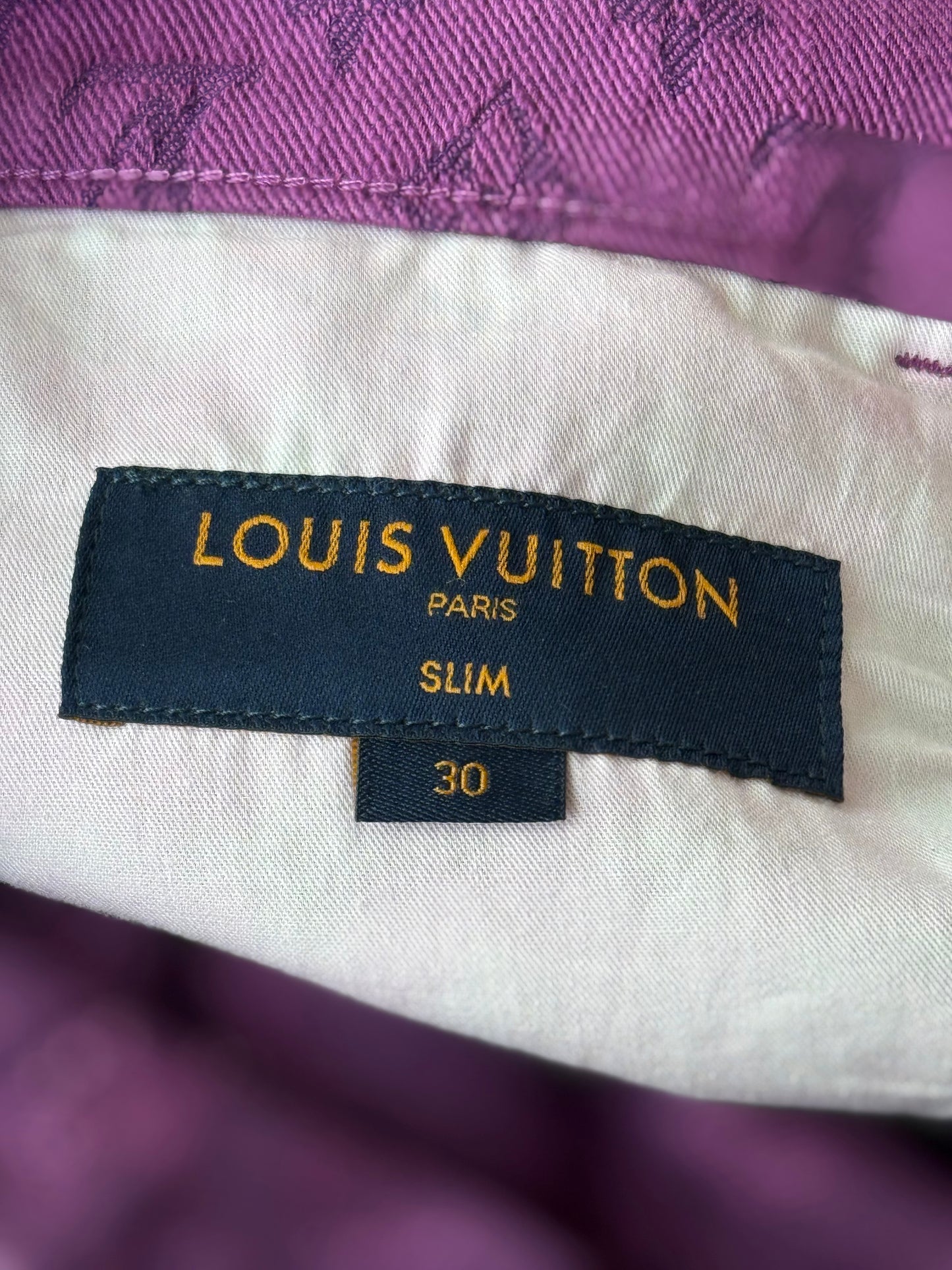 Louis Vuitton Purple Monogram Slim Jeans