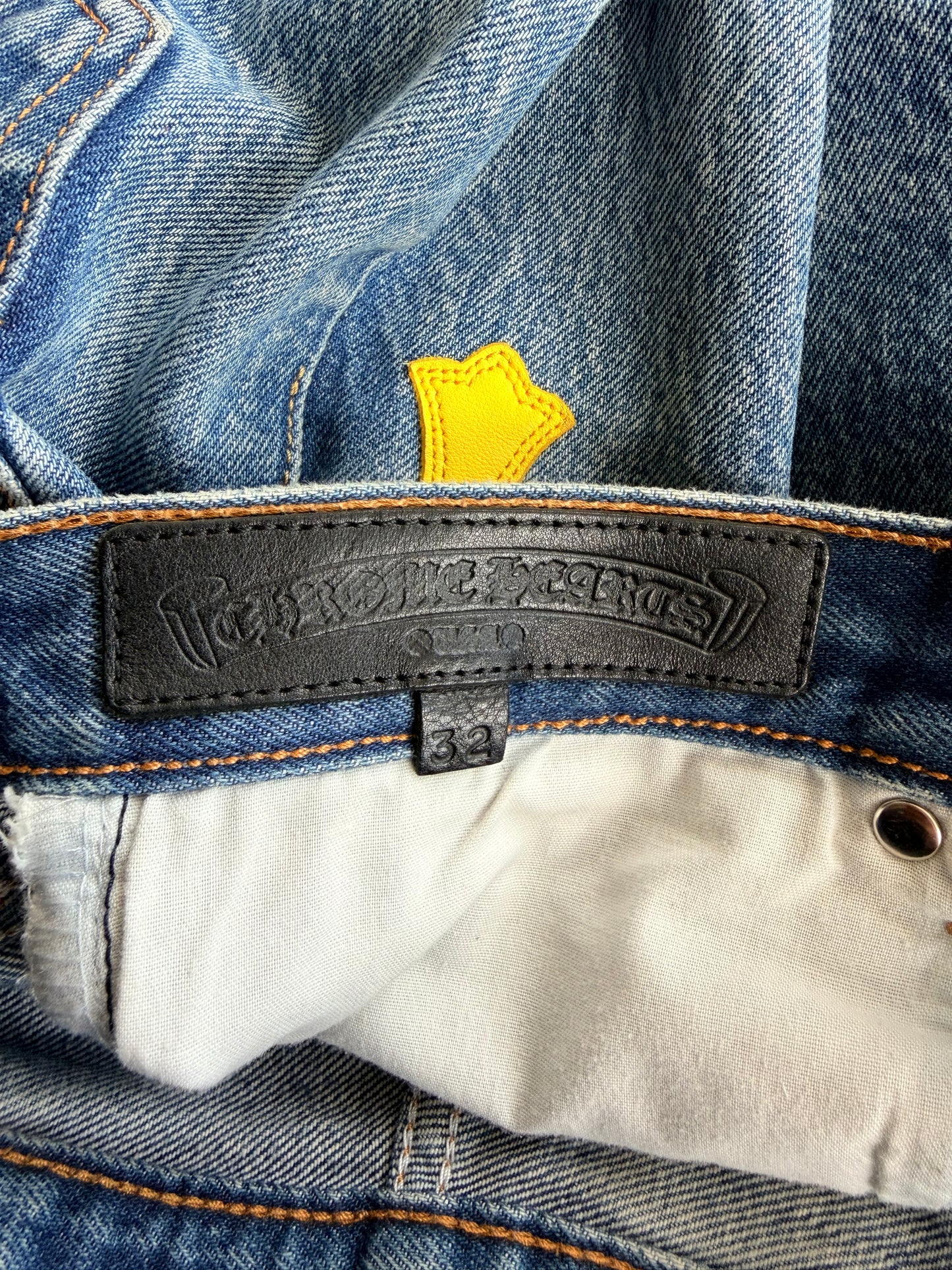 Chrome Hearts Levis Blue & Multicolor Cross Patch Jeans
