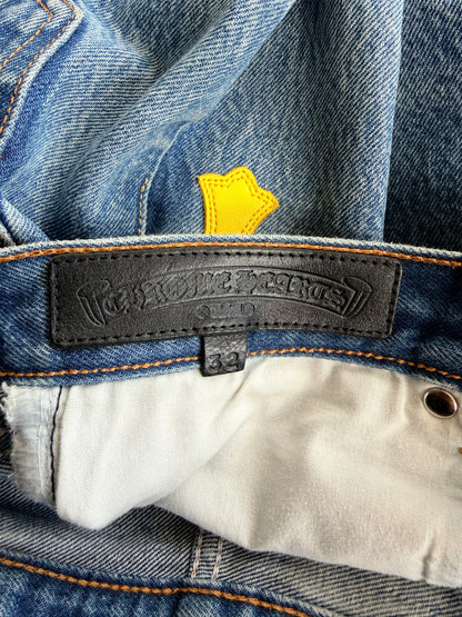 Chrome Hearts Levis Blue & Multicolor Cross Patch Jeans
