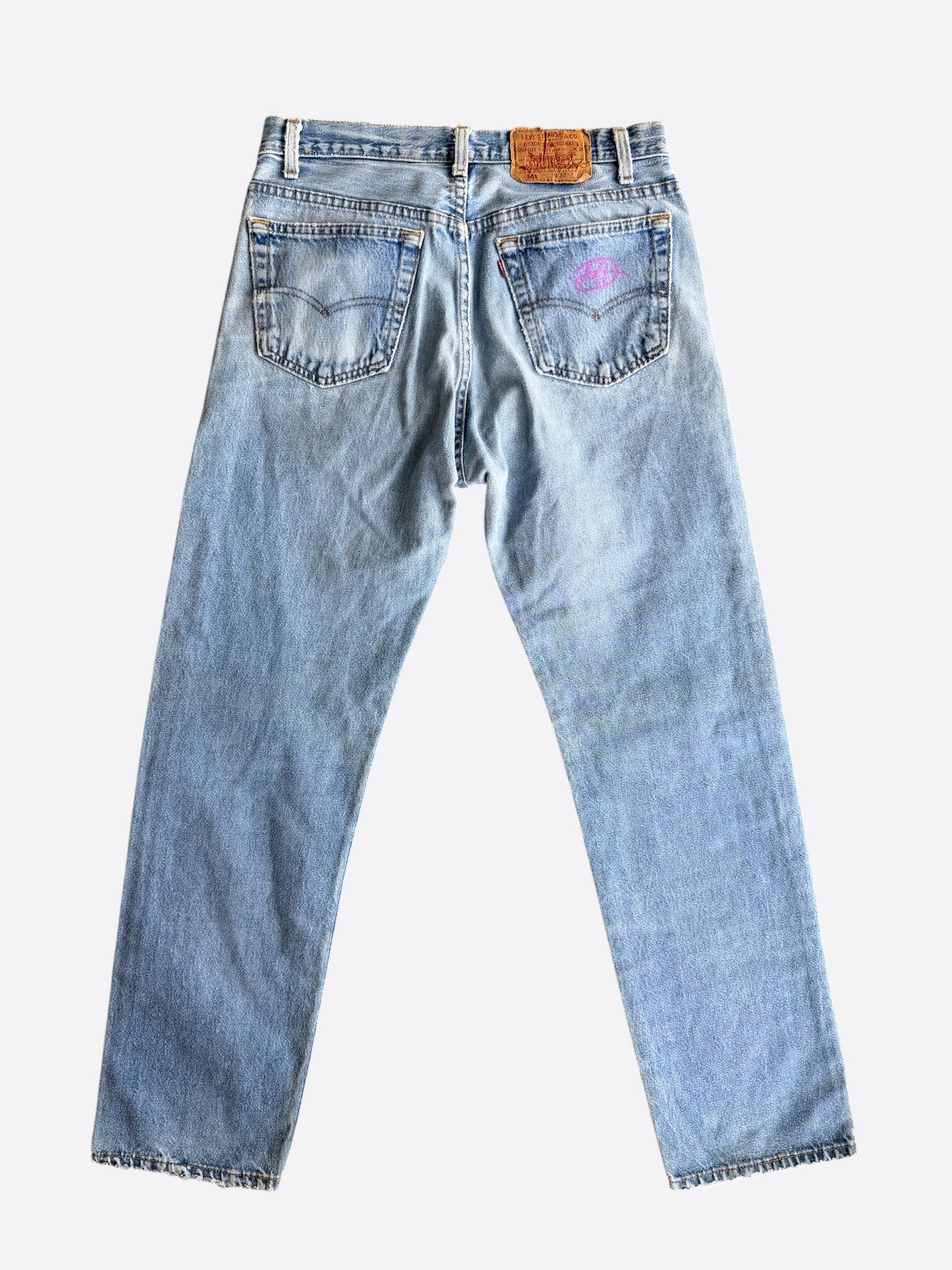 Matty Boy Blue & Multicolor Hand Painted Jeans