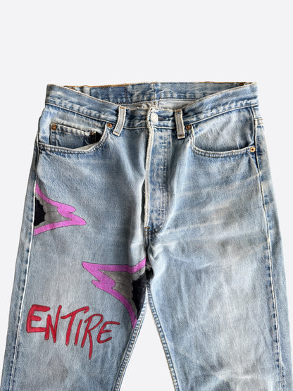 Matty Boy Blue & Multicolor Hand Painted Jeans