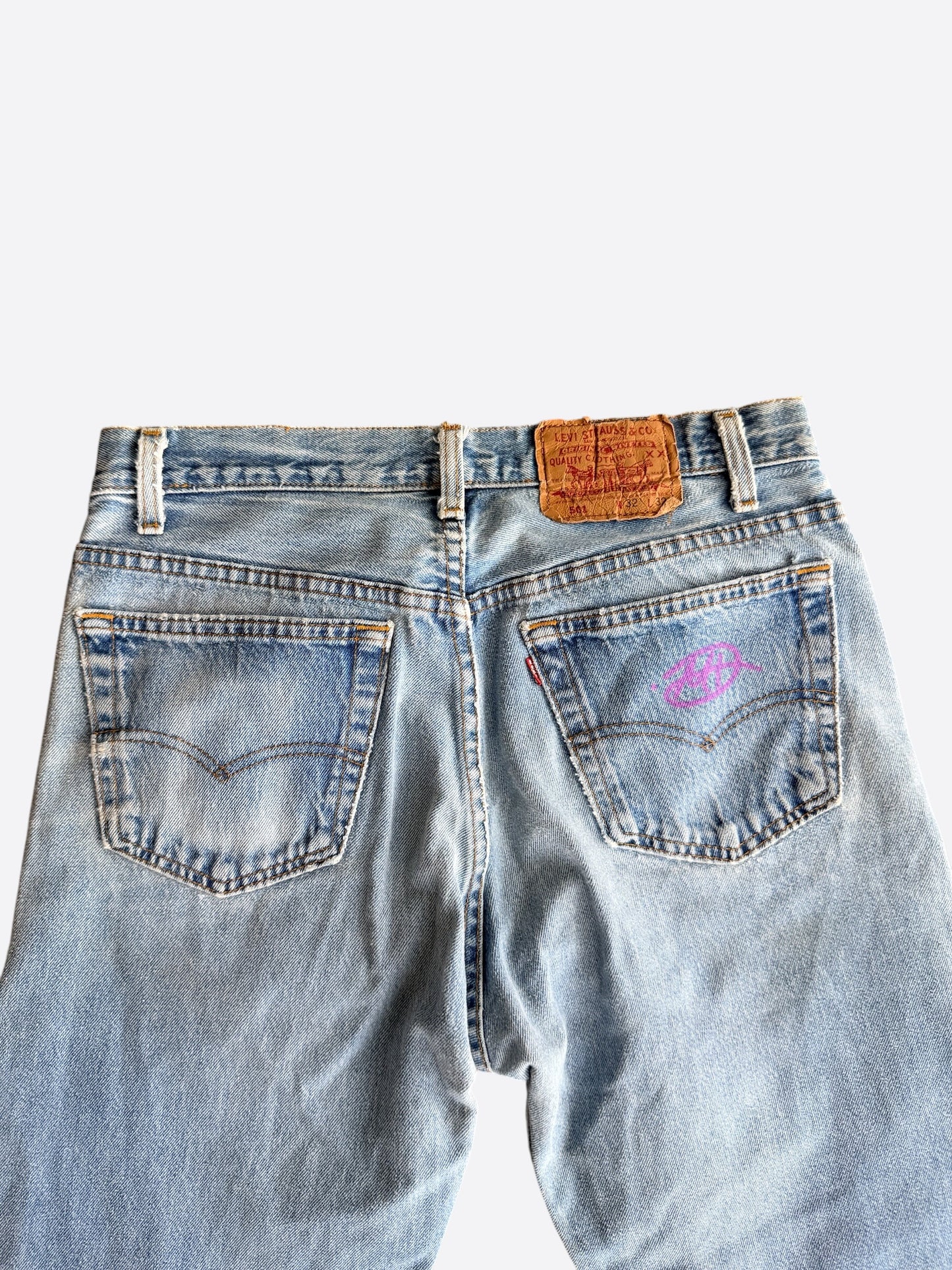 Matty Boy Blue & Multicolor Hand Painted Jeans