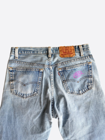Matty Boy Blue & Multicolor Hand Painted Jeans