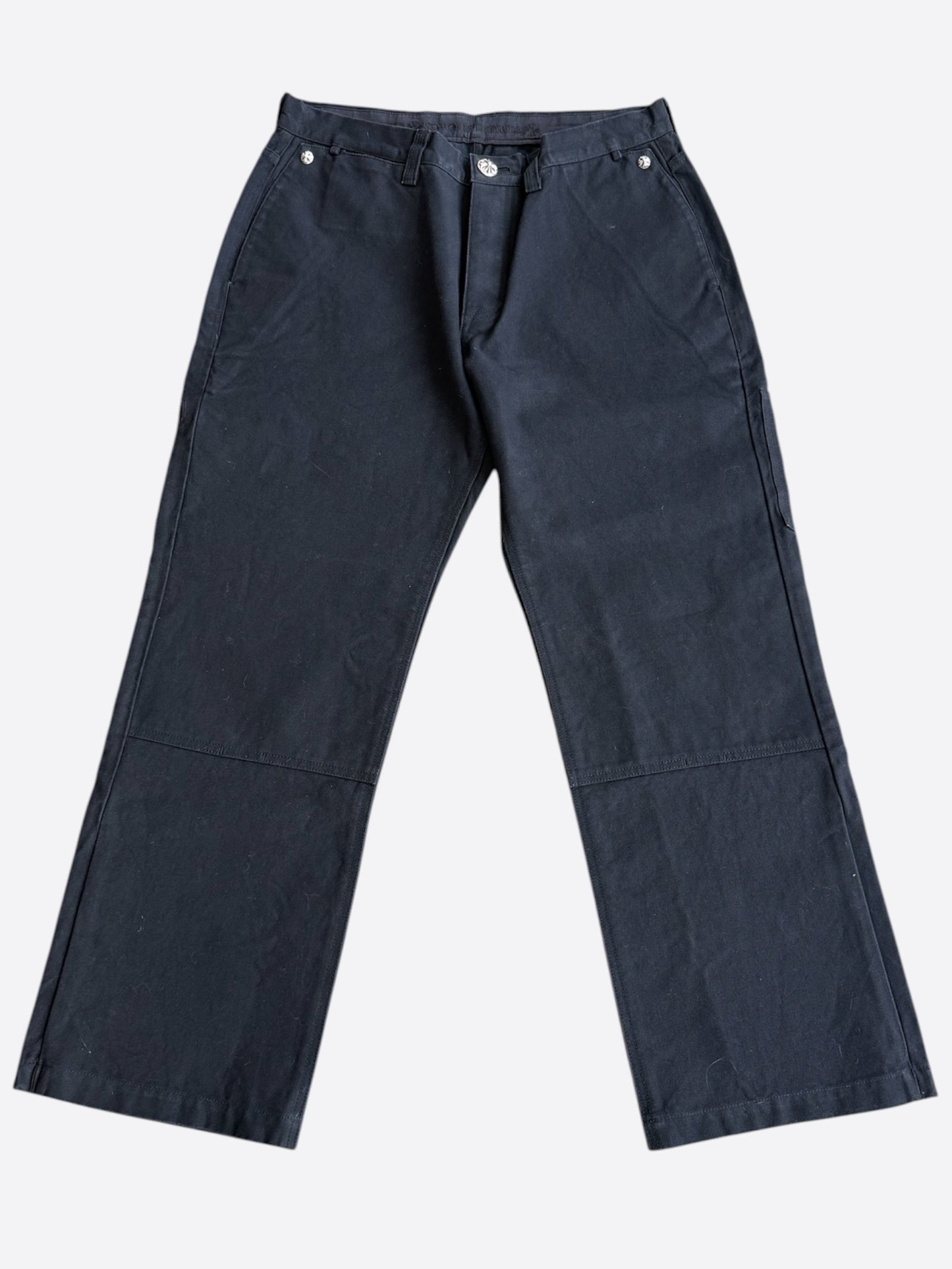 Chrome Hearts Black Cross Patch Carpenter Pants
