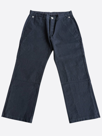 Chrome Hearts Black Cross Patch Carpenter Pants