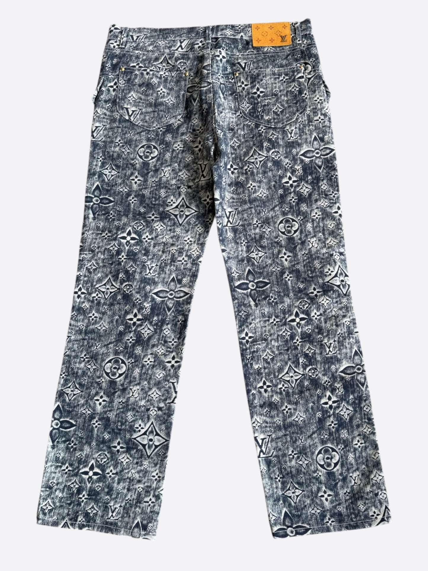 Louis Vuitton Dark Blue Star Monogram Cargo Pants