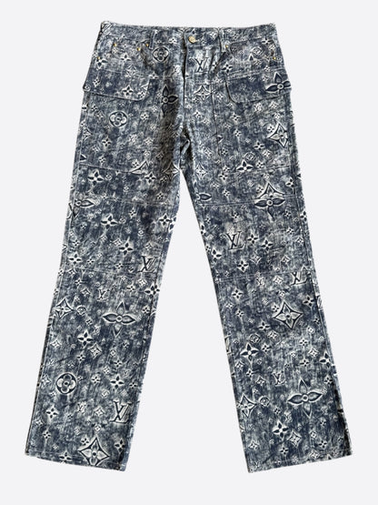 Louis Vuitton Dark Blue Star Monogram Cargo Pants