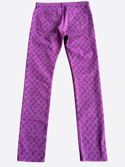 Louis Vuitton Purple Monogram Slim Jeans