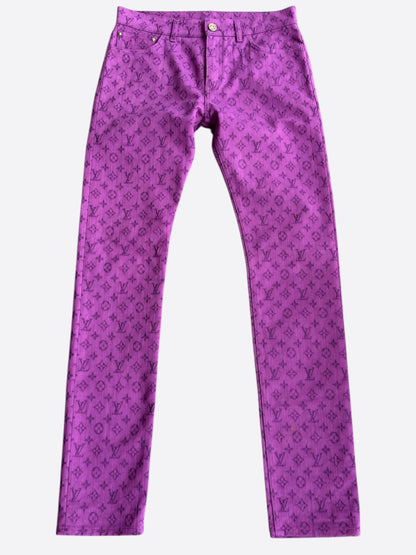 Louis Vuitton Purple Monogram Slim Jeans