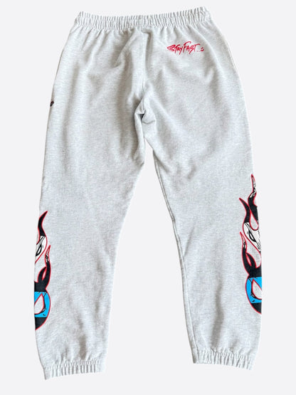 Chrome Hearts Matty Boy Grey Stay Fast Sweatpants