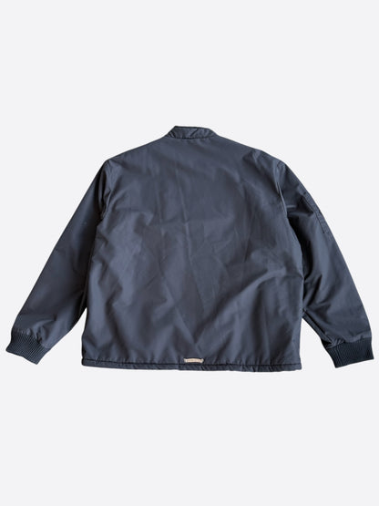 Chrome Hearts Black & White Striped Triple Cross Racing Jacket