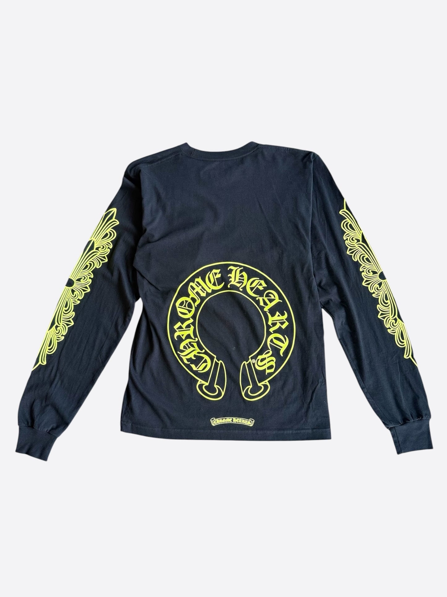Chrome Hearts Black & Yellow Horseshoe Longsleeve T-Shirt