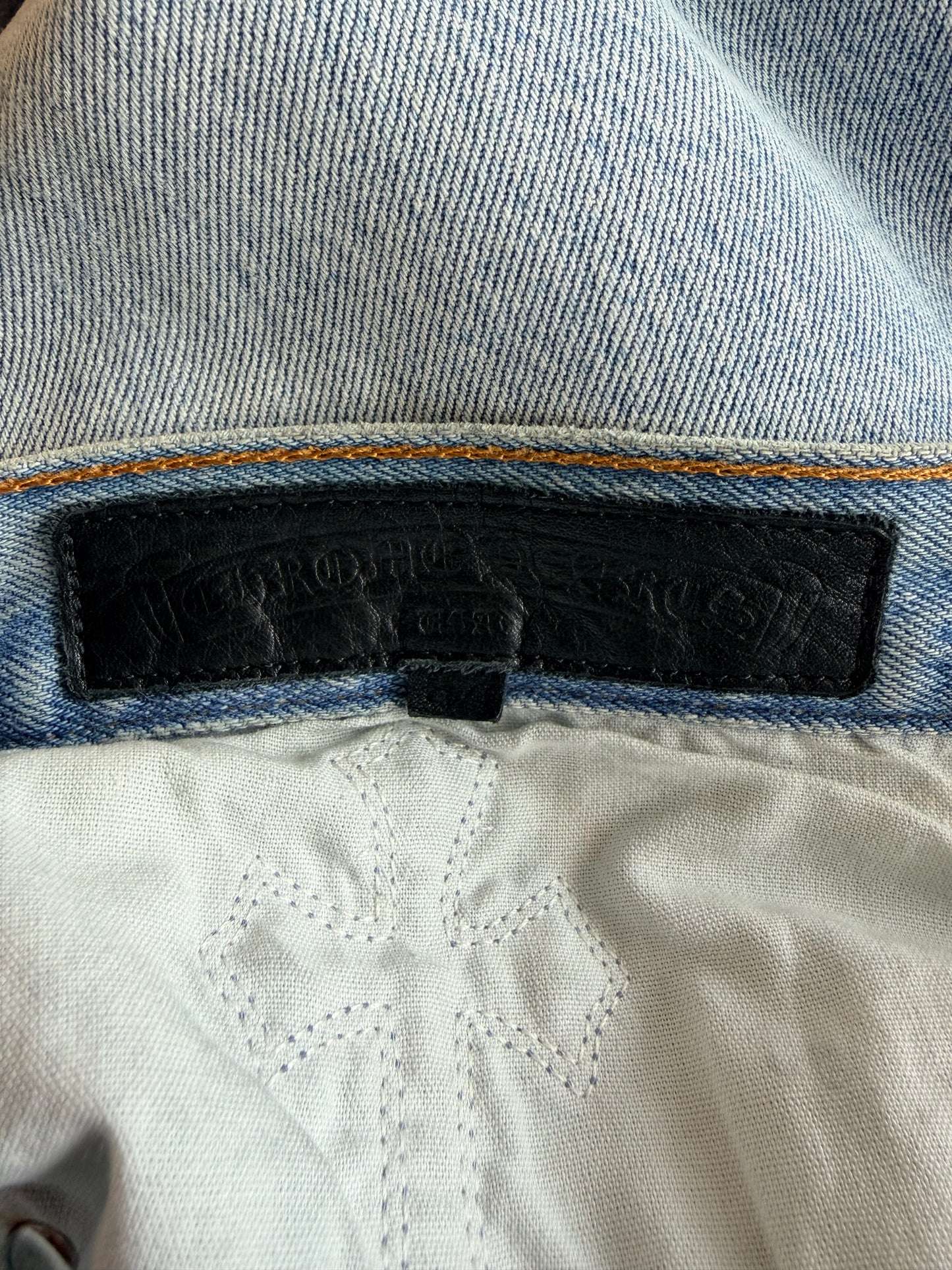 Chrome Hearts Levis Blue & Purple Cross Patch Jeans