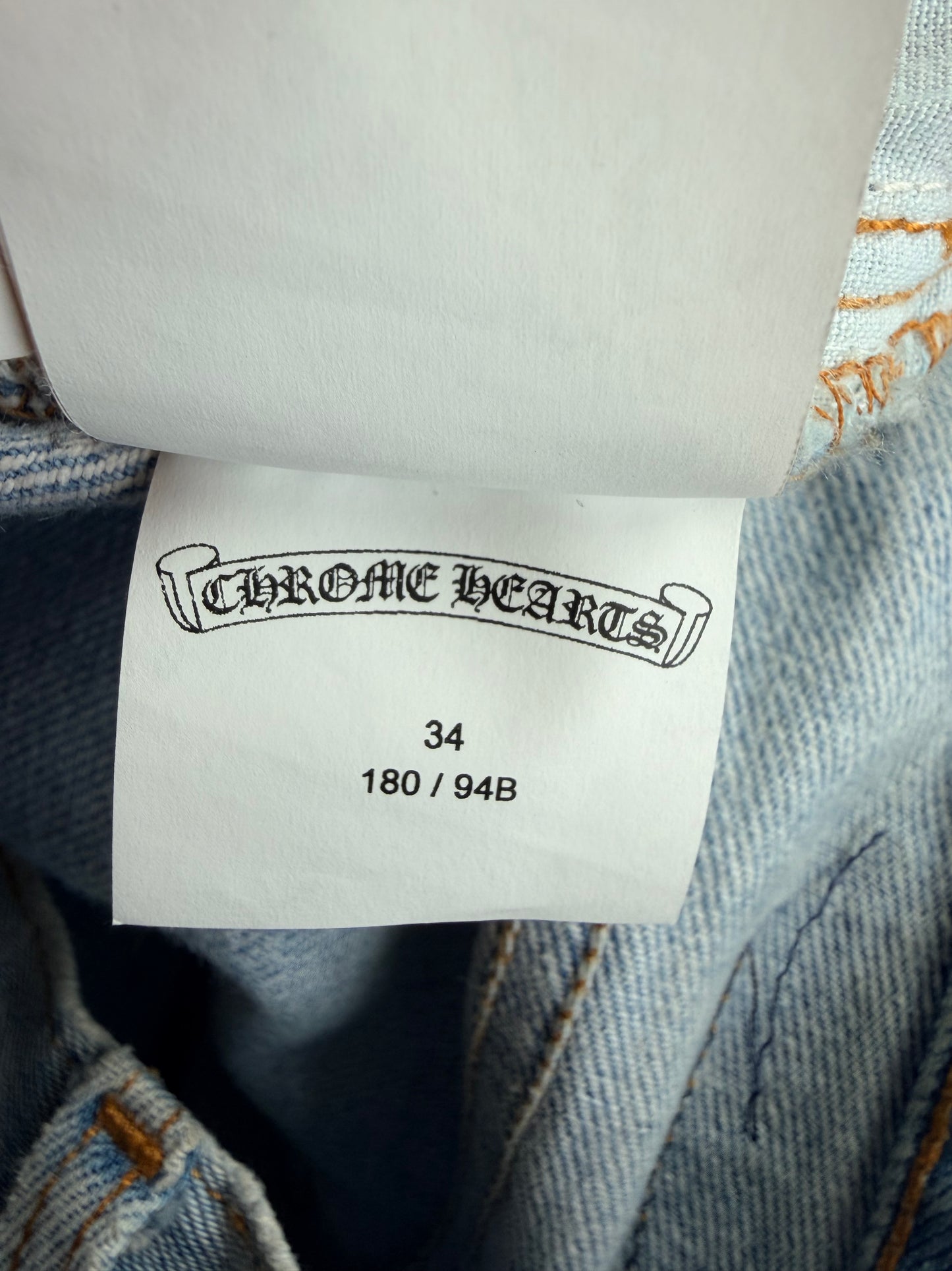 Chrome Hearts Levis Blue & Purple Cross Patch Jeans