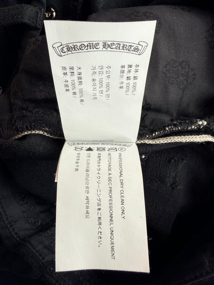 Chrome Hearts Black, Pink & Checkered Cross Patch Fleur Jeans