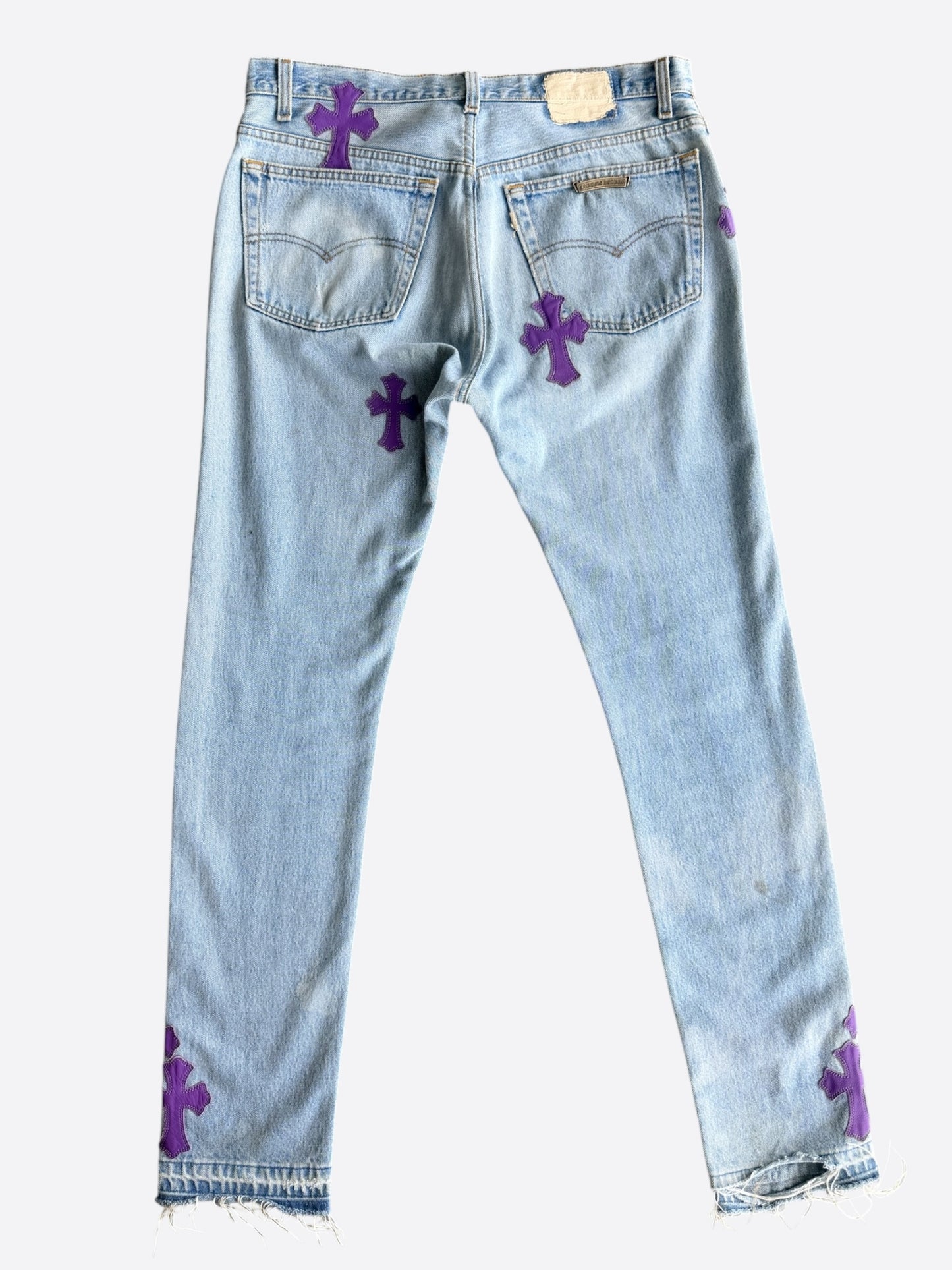 Chrome Hearts Levis Blue & Purple Cross Patch Jeans
