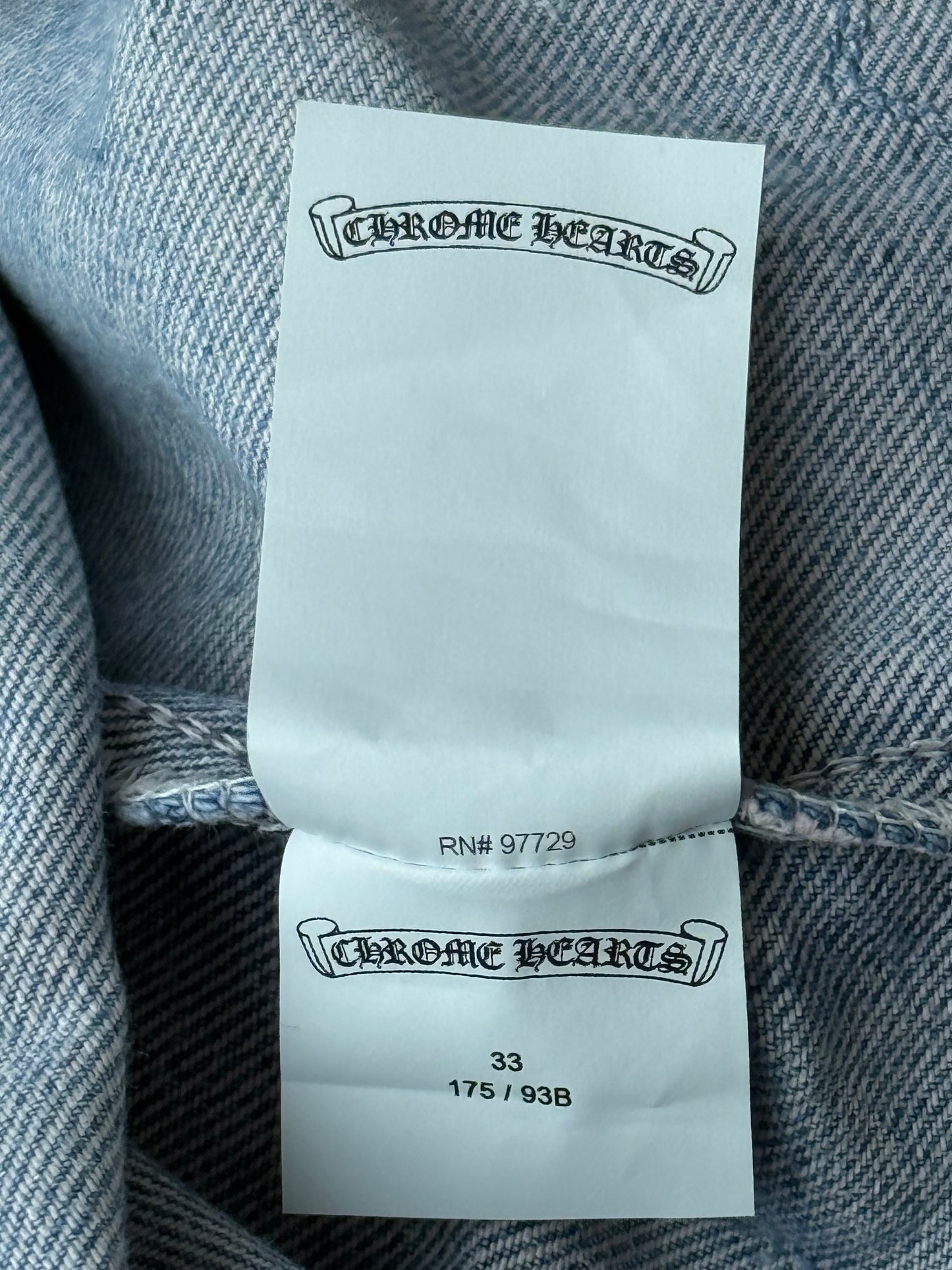 Chrome Hearts Levis Blue & Light Blue Cross Patch Jeans