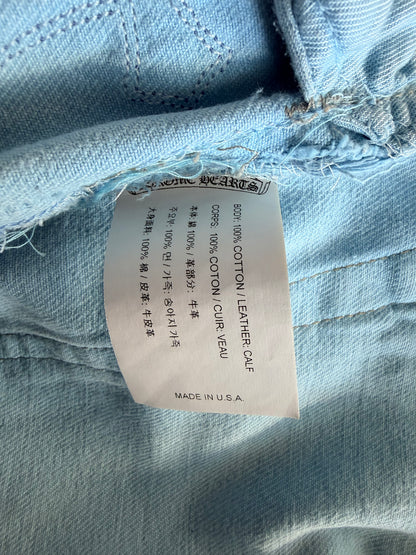 Chrome Hearts Drake Levis Blue Cross Patch Jeans