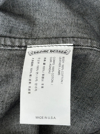 Chrome Hearts Grey & White Cross Patch Denim Shirt