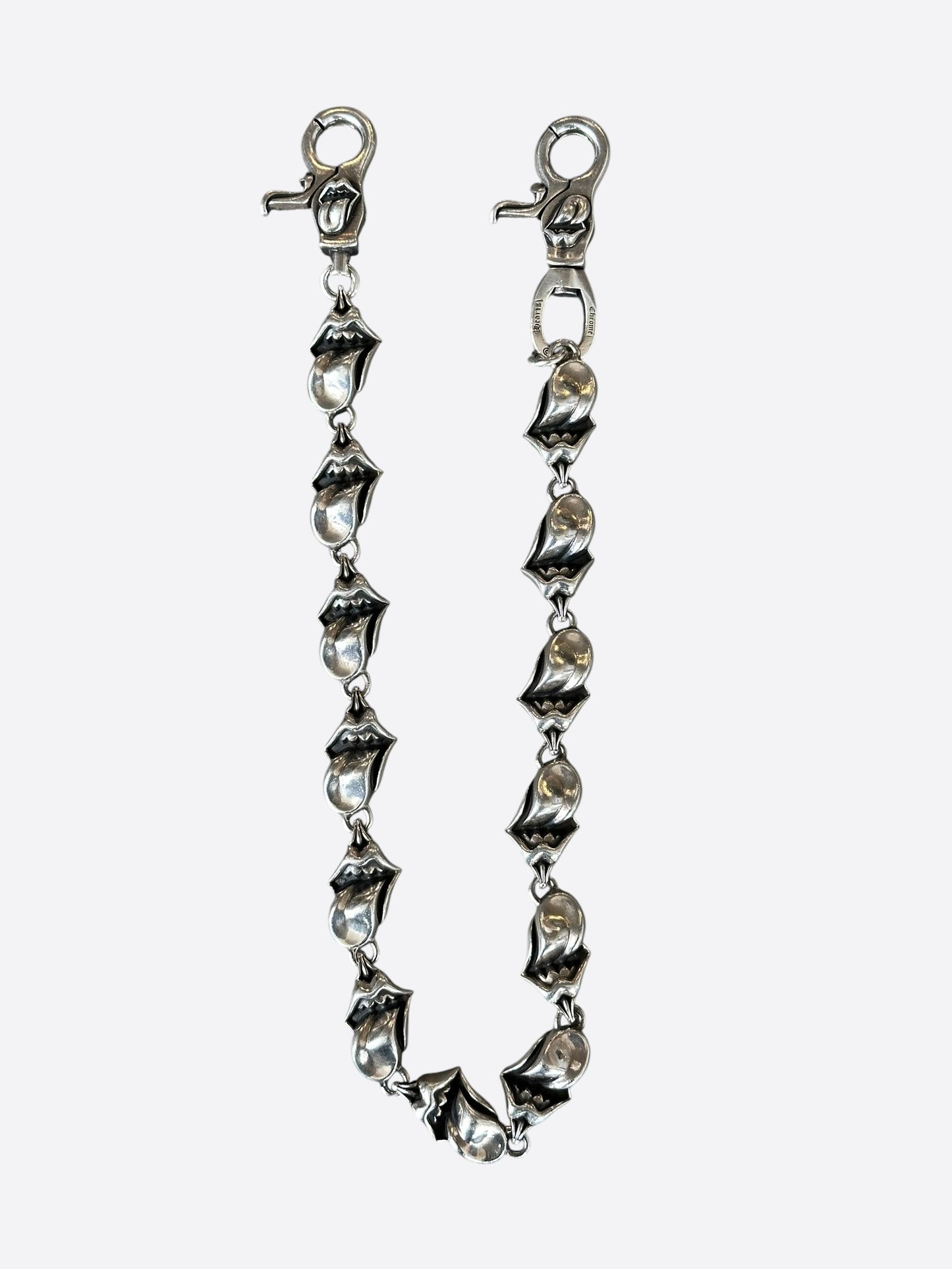 Chrome Hearts Rolling Stones Silver Wallet Chain