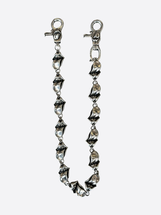 Chrome Hearts Rolling Stones Silver Wallet Chain