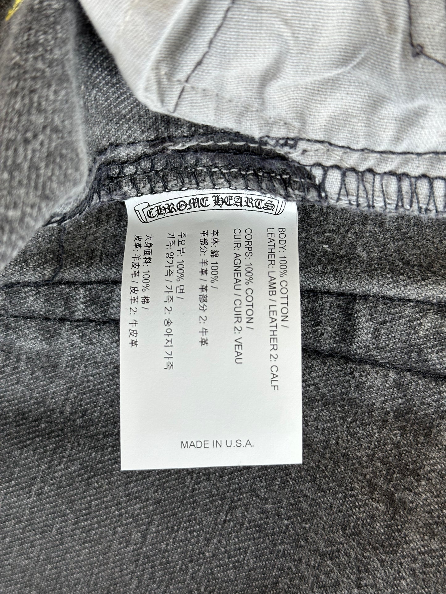Chrome Hearts Levis Grey, Yellow & Pink London Patch Jeans