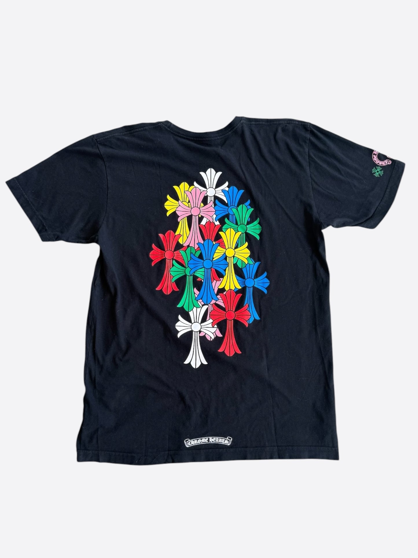 Chrome Hearts Black Multicolor Cross Logo T-Shirt